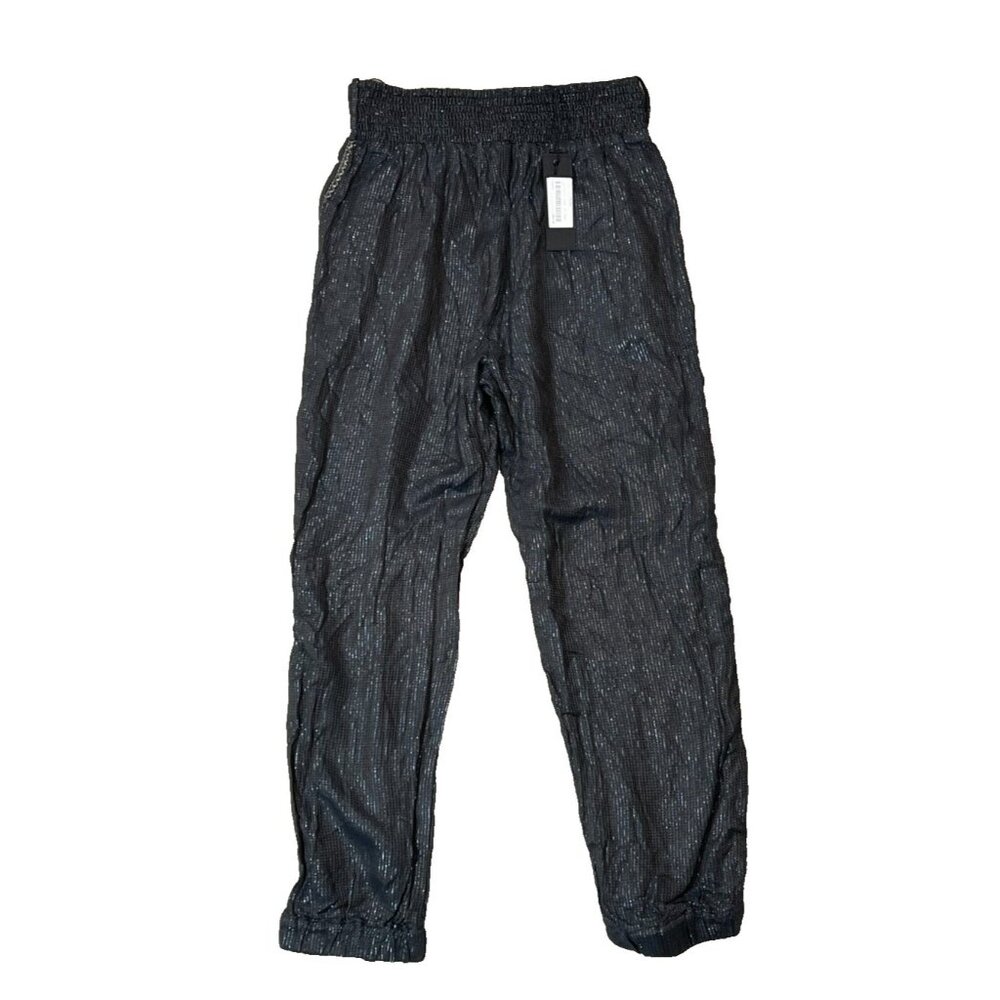Anthropologie Love Sam Metallic Joggers Pull On Black Pants Balloon NWT XS - Picture 3 of 7